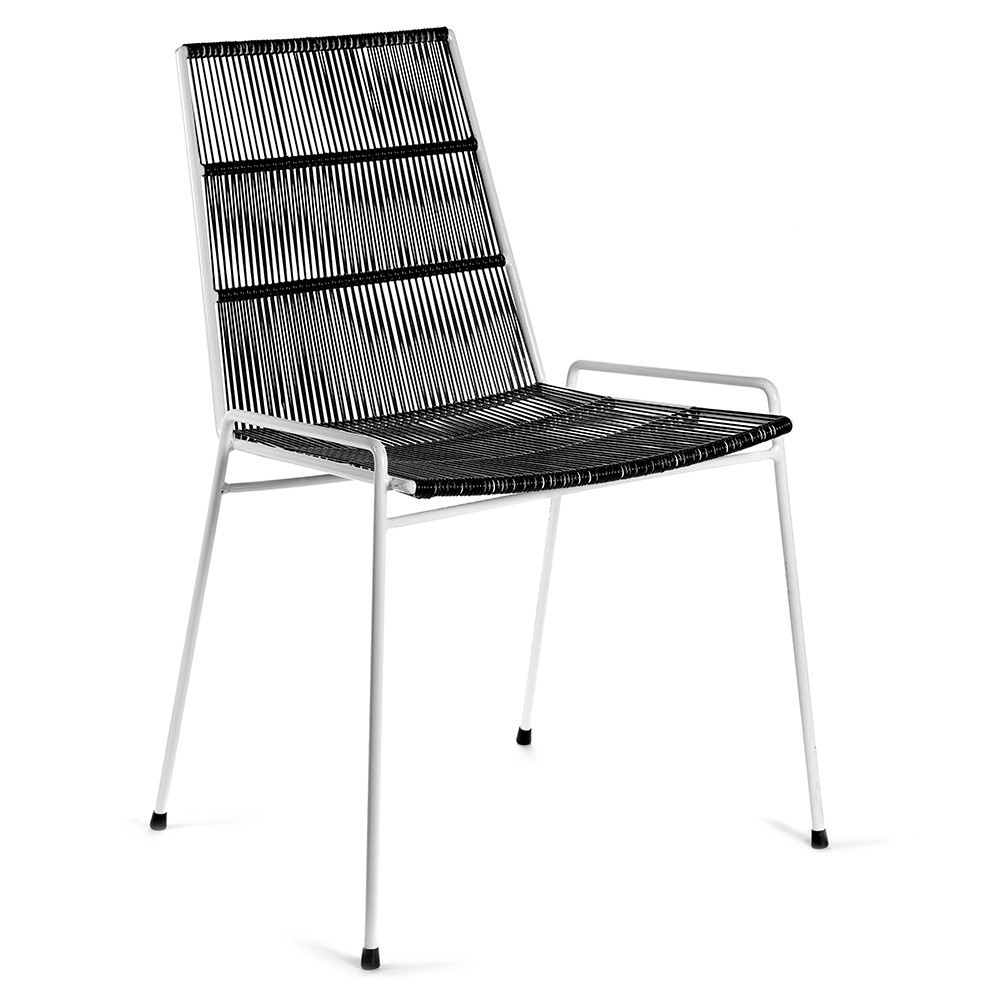 Abaco chair black & frame white (set of 2) Serax