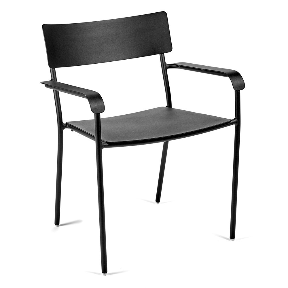 August dining chair black with armrests Serax