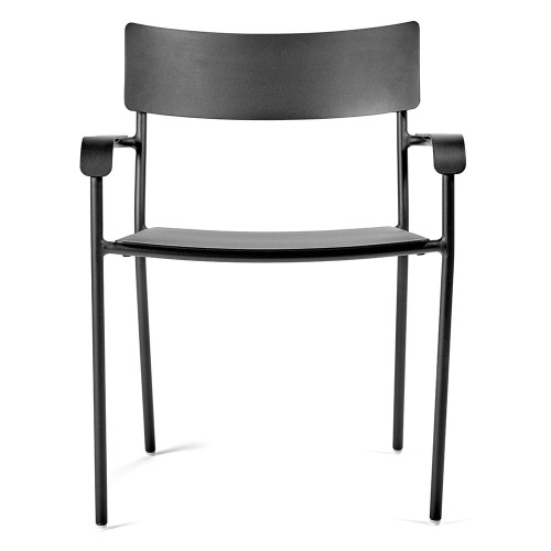 Chaise August noir avec accoudoirs Serax