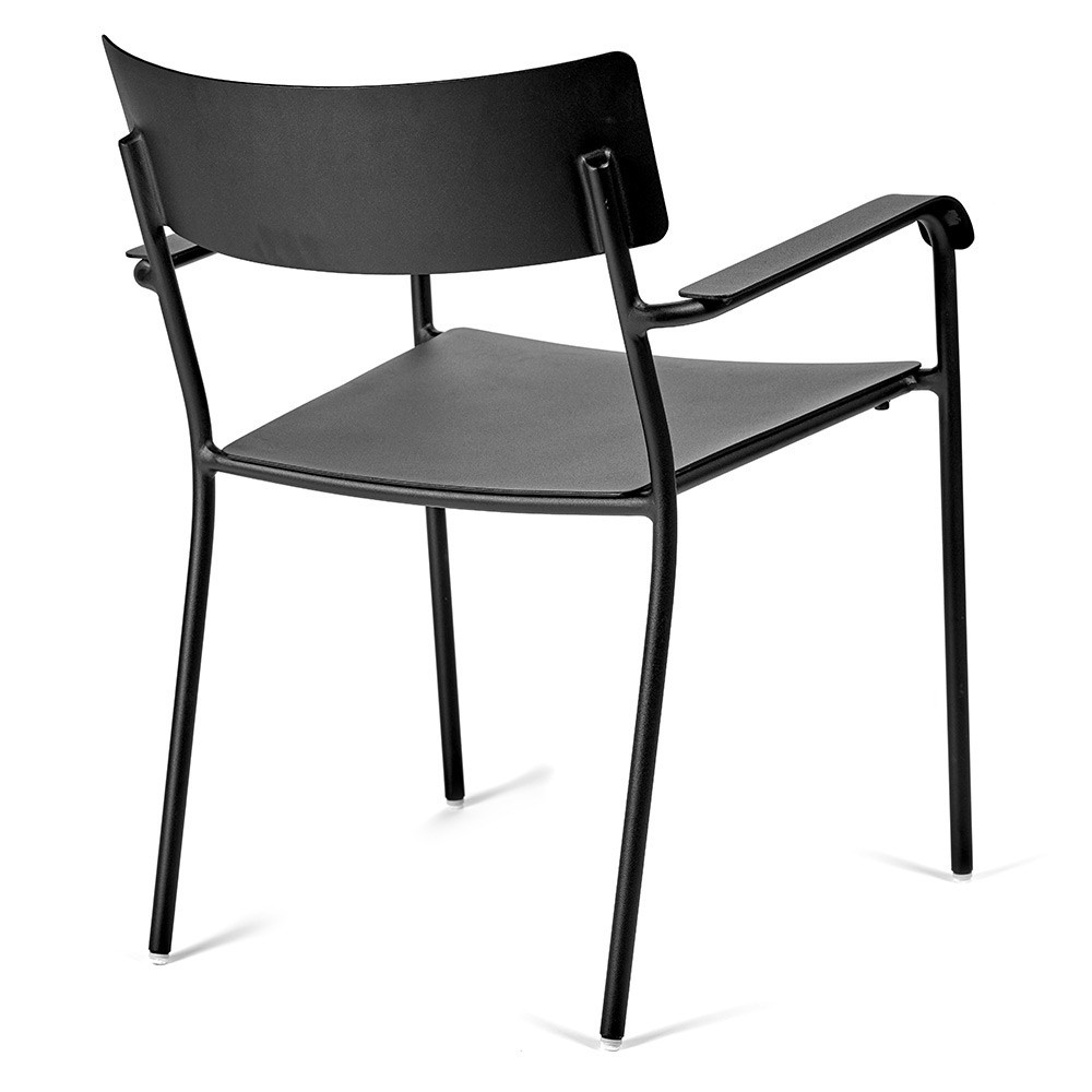 August dining chair black with armrests Serax