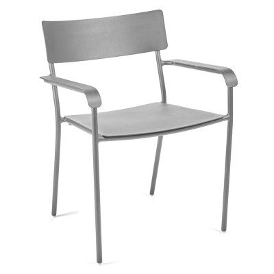 August dining chair grey with armrests Serax