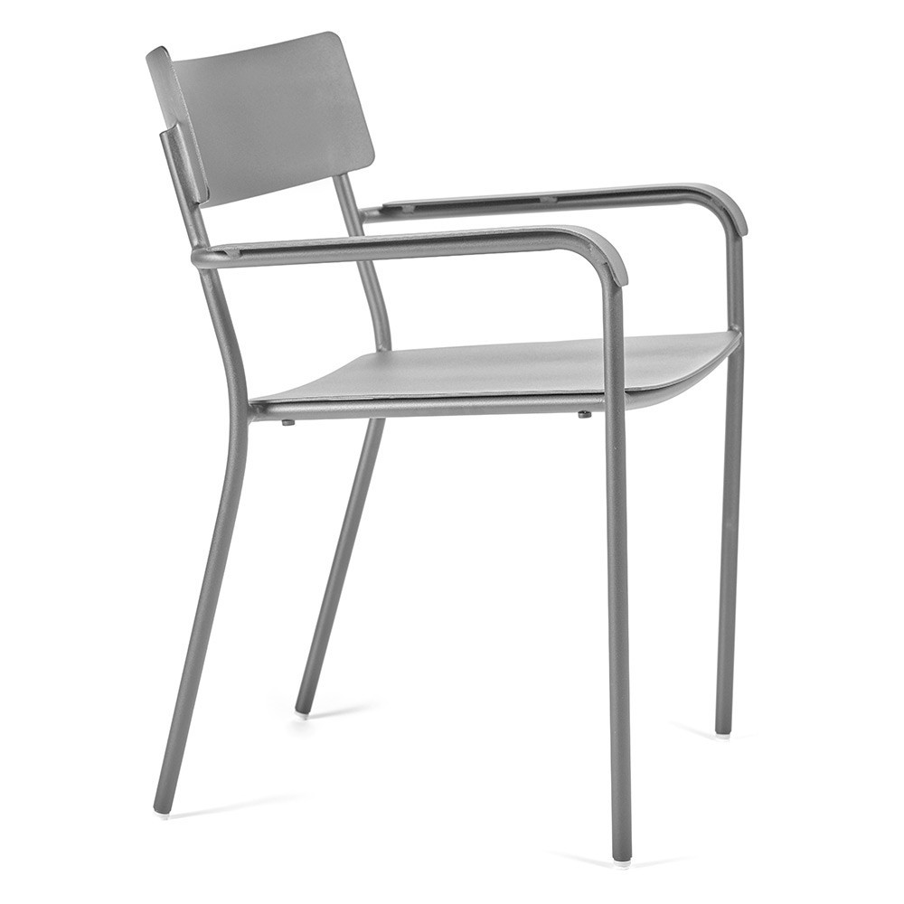 August dining chair grey with armrests Serax