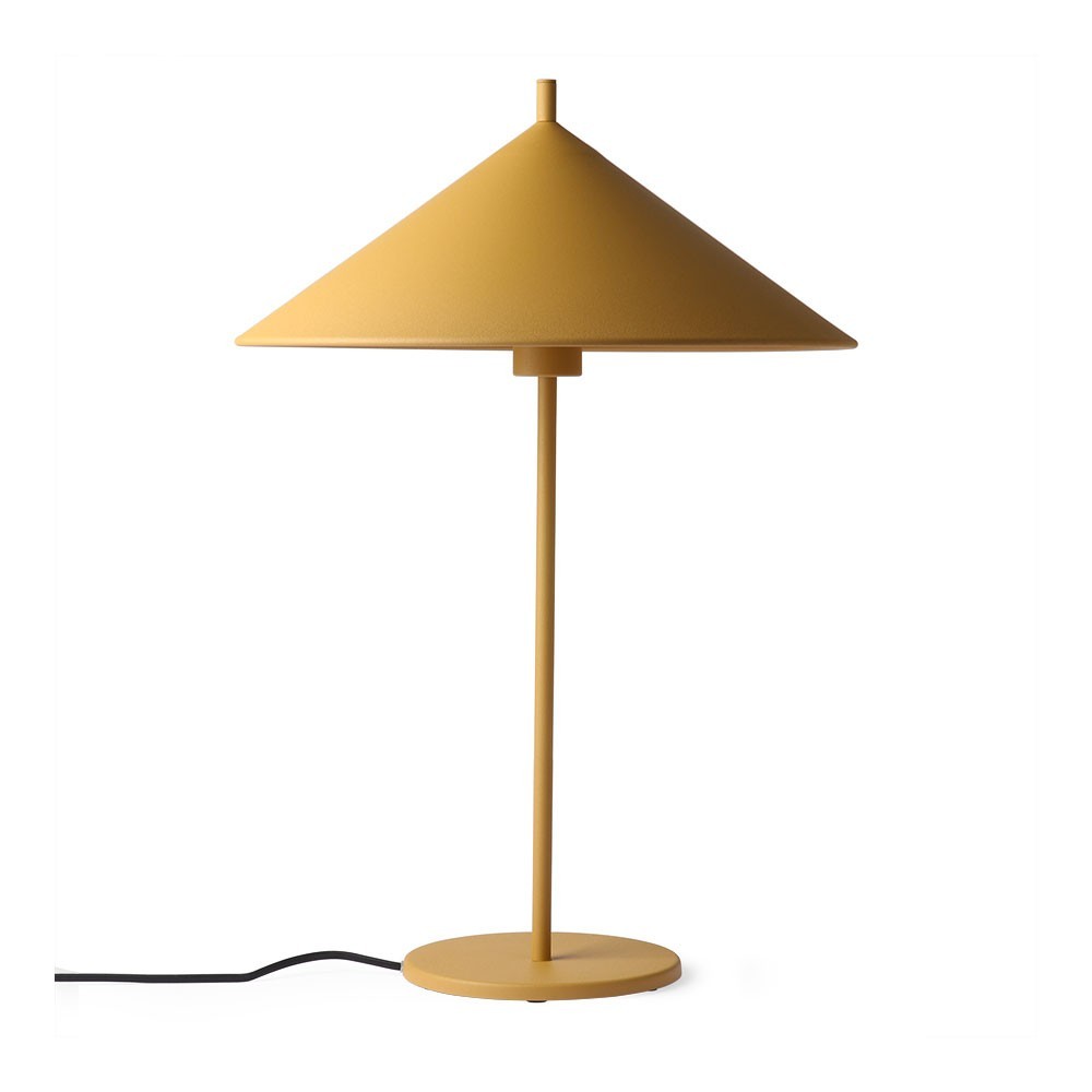 Metal triangle table lamp ochre L HKliving