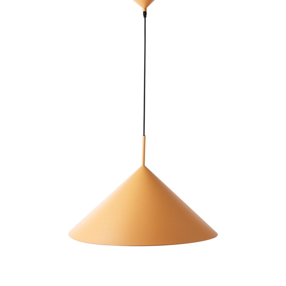 Metal triangle pendant lamp matt peach L HKliving
