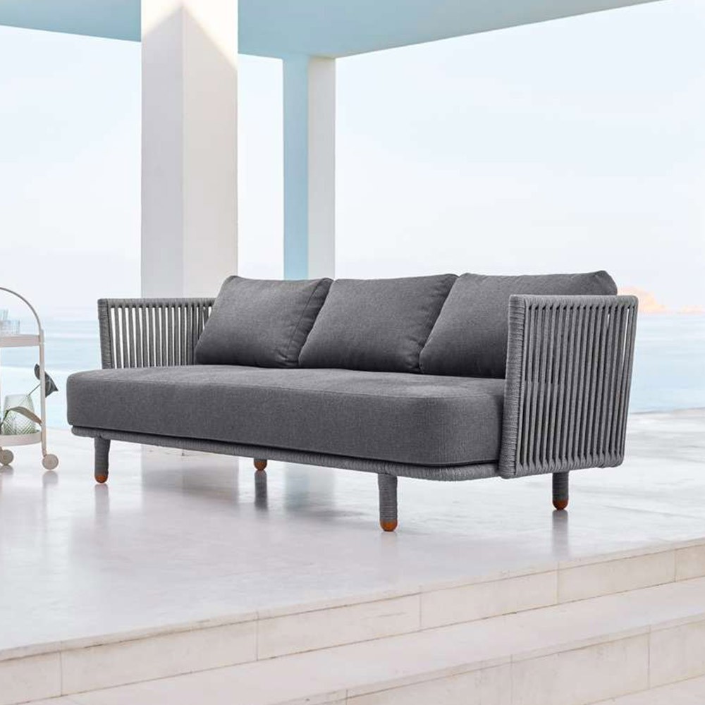 Moments 3-seater sofa grey Cane-Line