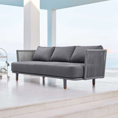 Grey Moments 3-Sitzer-Sofa Cane-line