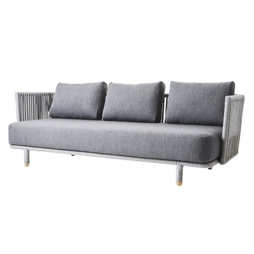Divano 3 posti grigio Moments Cane-line