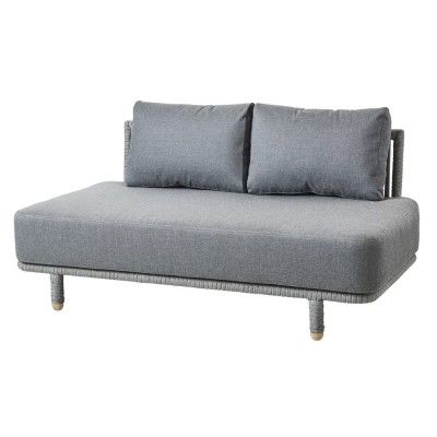 Moments 2-seater sofa module grey Cane-Line