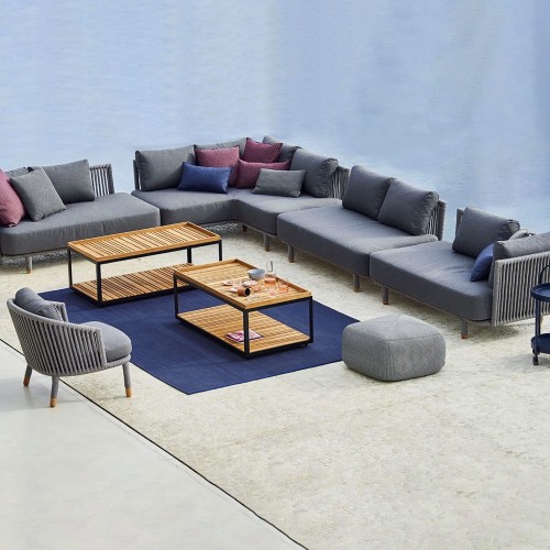 Moments 2-seater sofa module grey Cane-Line