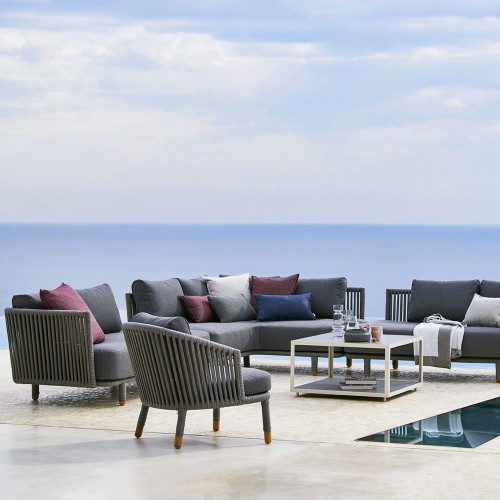 Moments lounge chair grey Cane-Line