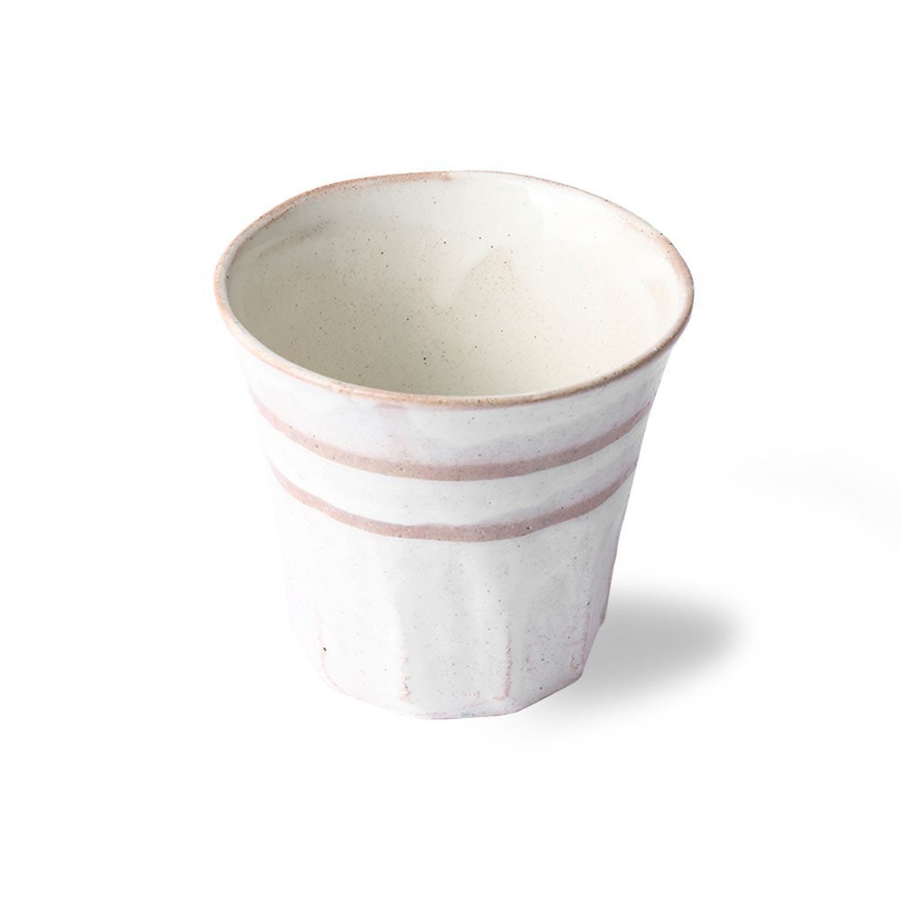 Bold & Basic ceramic mug white/terra (set of 6) HKliving
