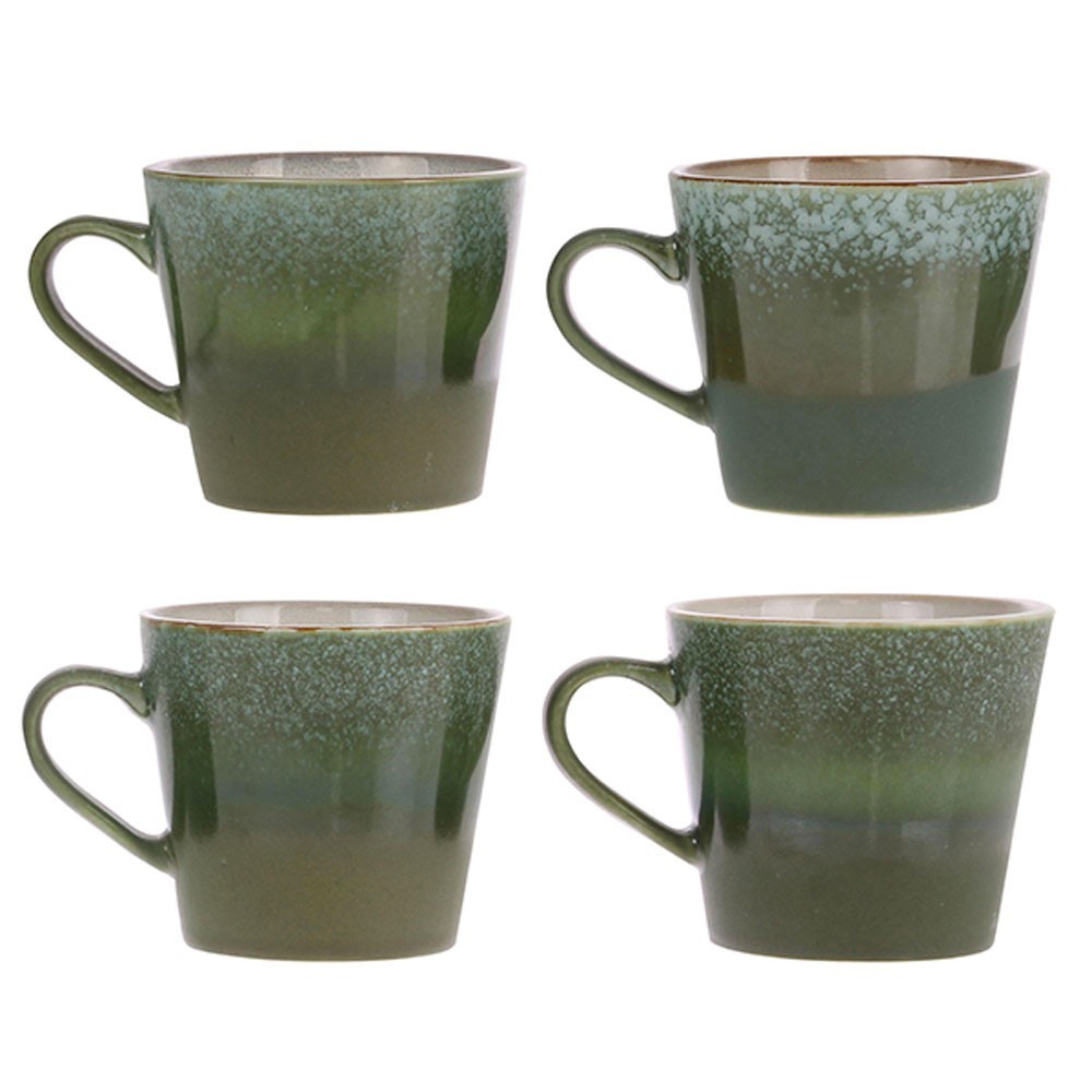Ceramic 70's cappuccino mug grass HKliving