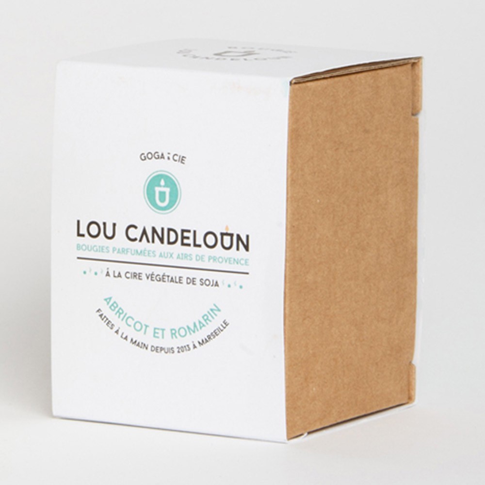 Scented candle 120g Apricot and rosemary Lou Candeloun