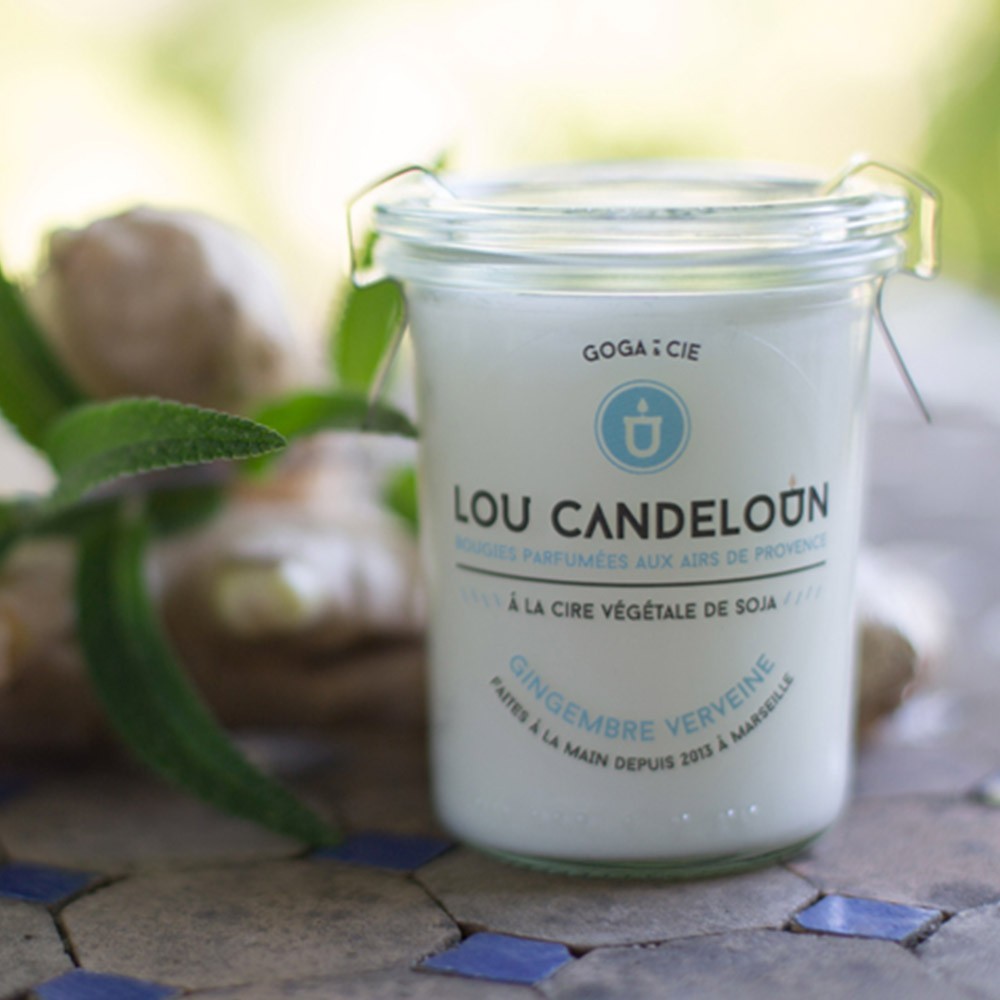 Scented candle 120g Ginger and verbena Lou Candeloun