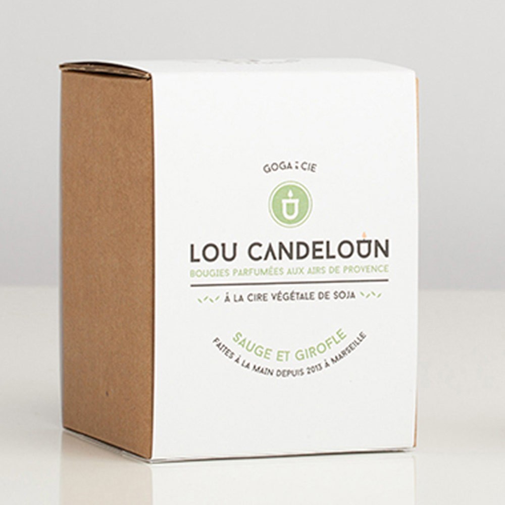 Scented candle 120g Sage and clove Lou Candeloun
