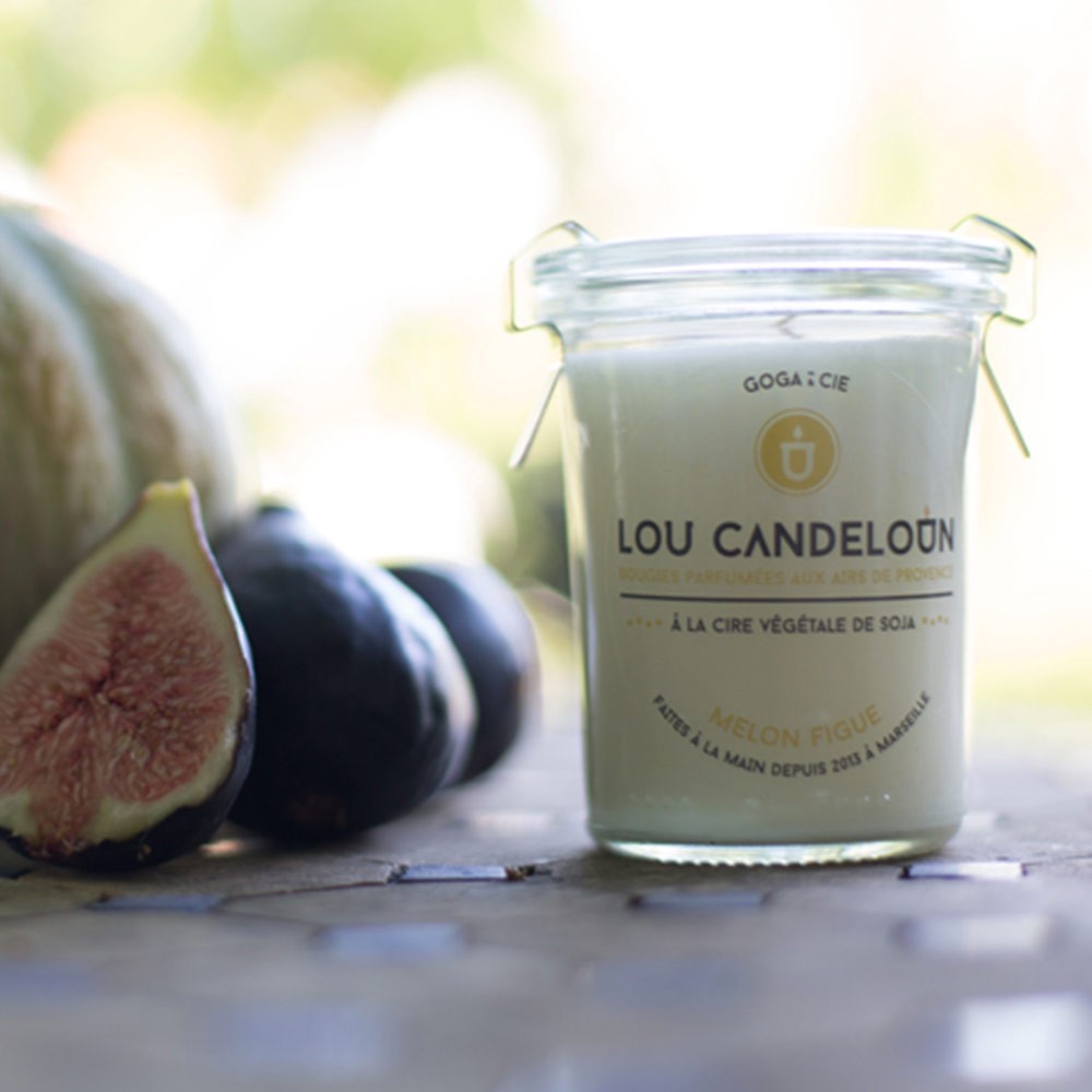 Scented candle 120g Melon and fig Lou Candeloun