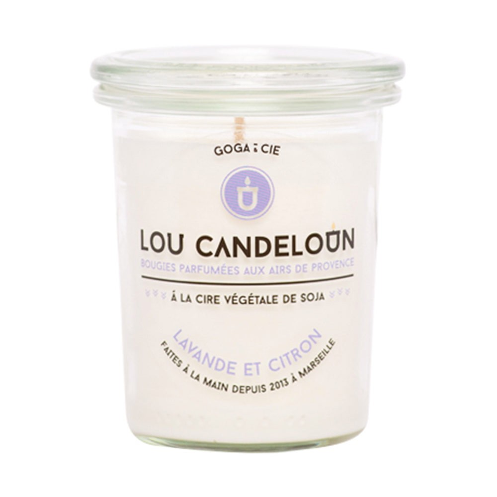 Scented candle 120g Lavender and lemon Lou Candeloun