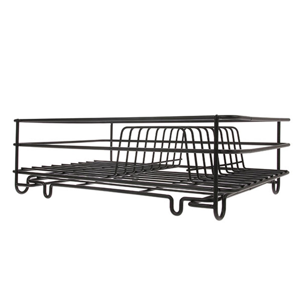 Metal wire dish rack matt black HKliving