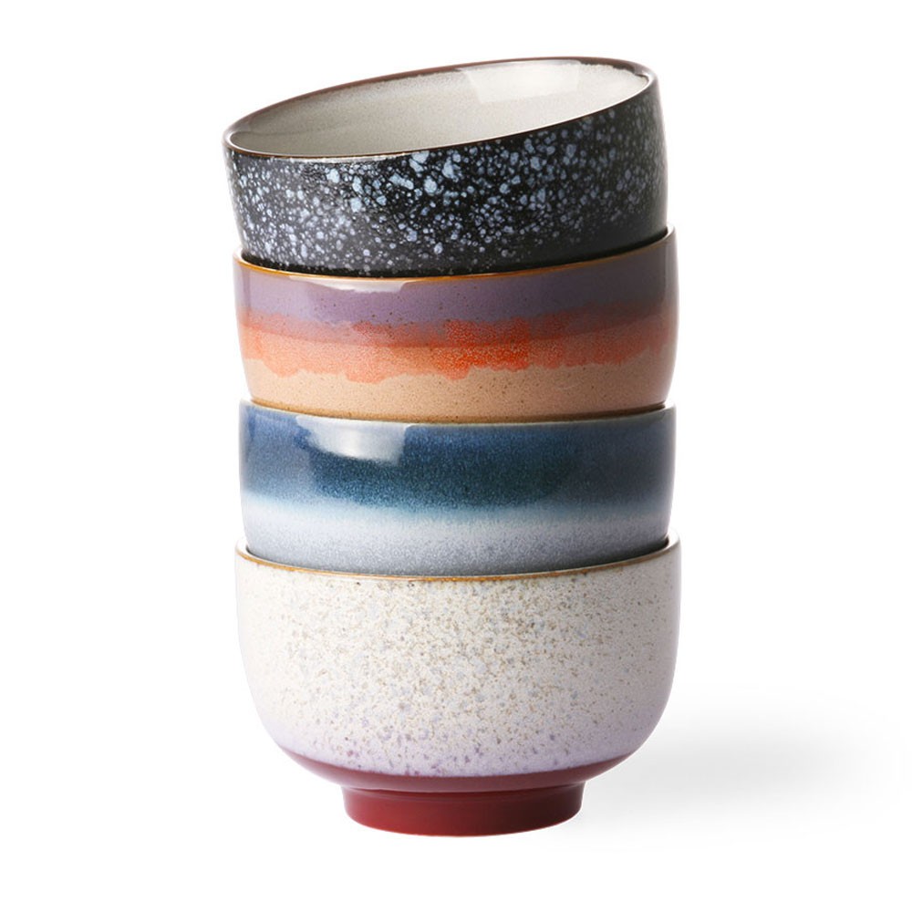 Ceramic 70's bowls (set of 4) HKliving