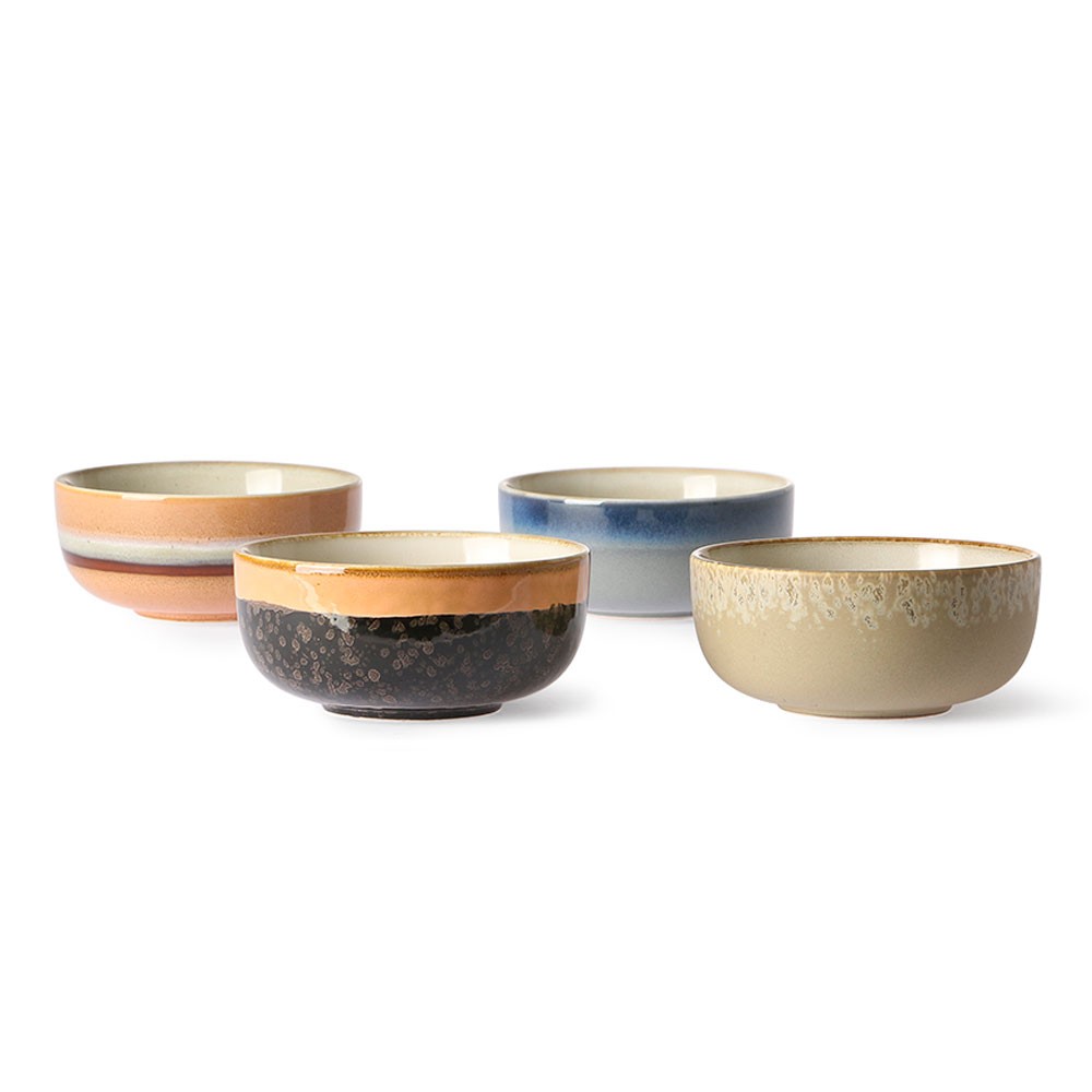 Ceramic 70's bowls M (set of 4) HKliving