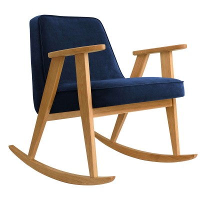 366 rocking chair Velvet indigo 366 Concept
