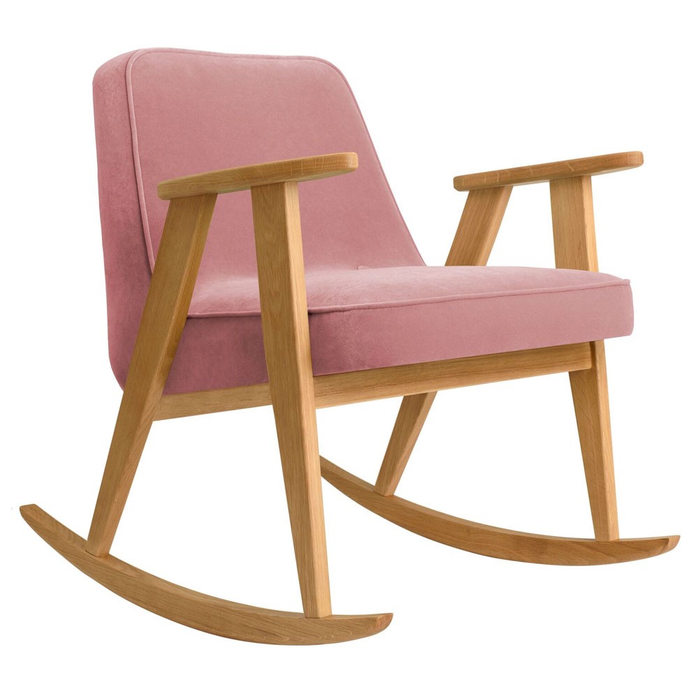 Rocking chair 366 Velours rose poudré 366 Concept