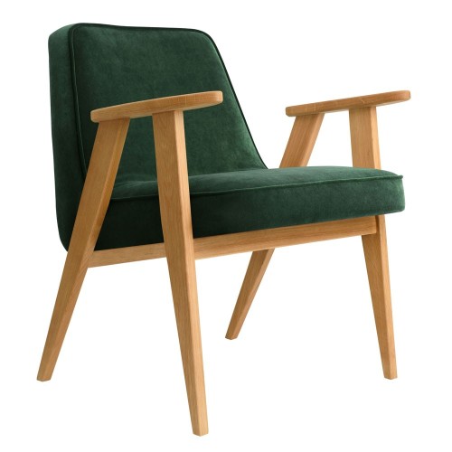 366 Velvet armchair bottle green 366 Concept