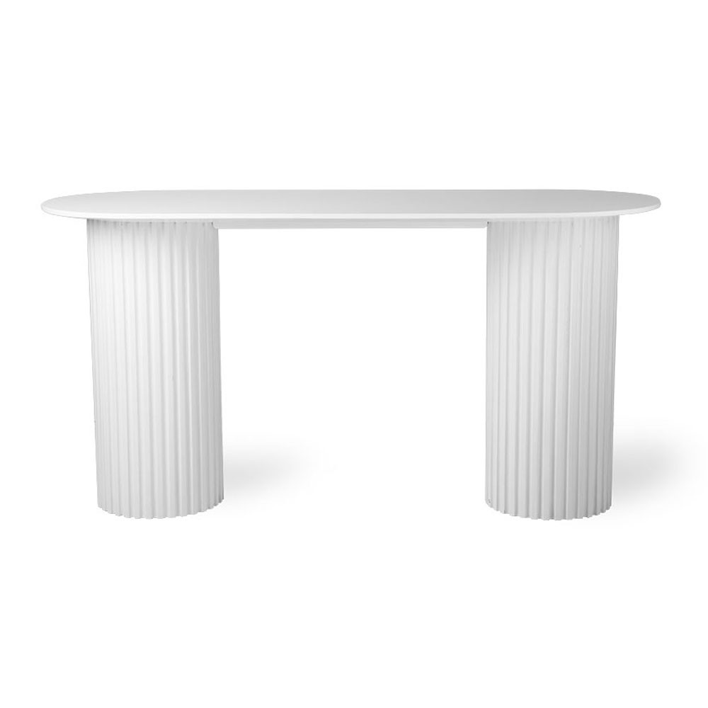 Pillar oval side table white HKliving