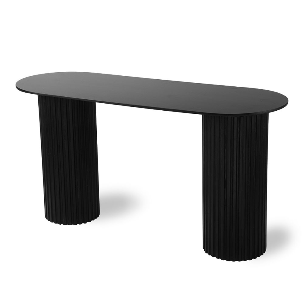 Pillar oval side table black HKliving