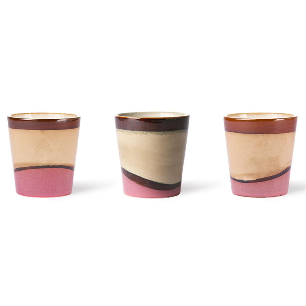 Ceramic 70's mugs dunes HKliving