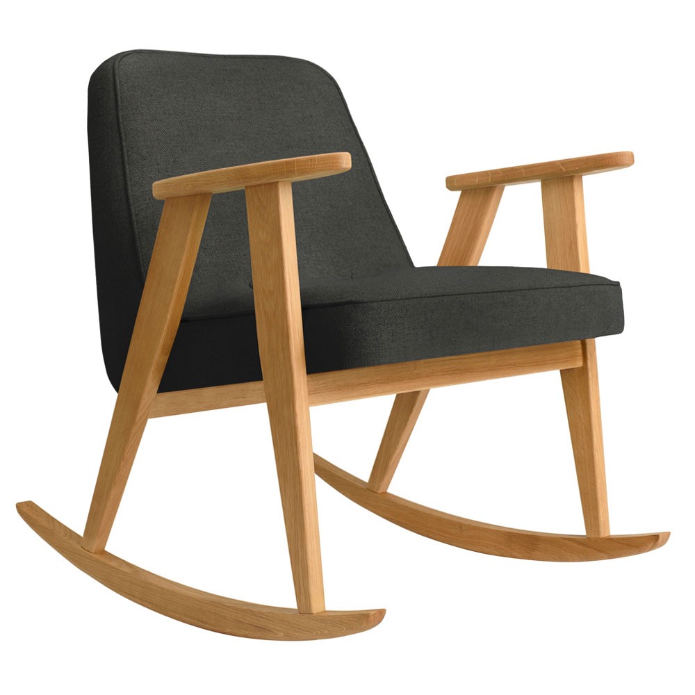 Rocking chair 366 Laine gris & noir 366 Concept