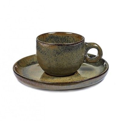 Oberfläche Espresso indi grau Tasse & Untersetzer Serax