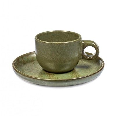 Surface Espresso Camogreen Tasse & Untersetzer Serax