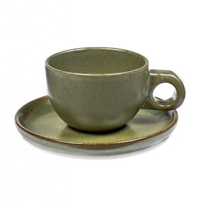 Oberfläche Lungo Camogreen Becher & Untersetzer Serax