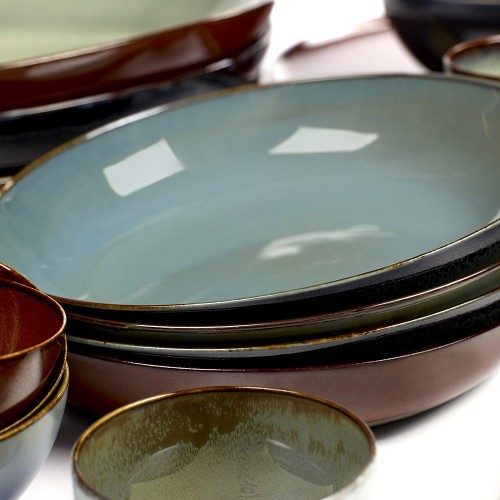 Terres de Rêves Verkostungsteller geräuchert blau & dunkelblau Ø27 cm Serax