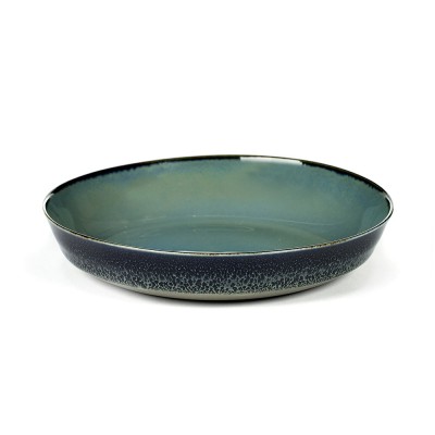 Diep bord S Terres de Rêves gerookt blauw & donkerblauw Ø17 cm Serax