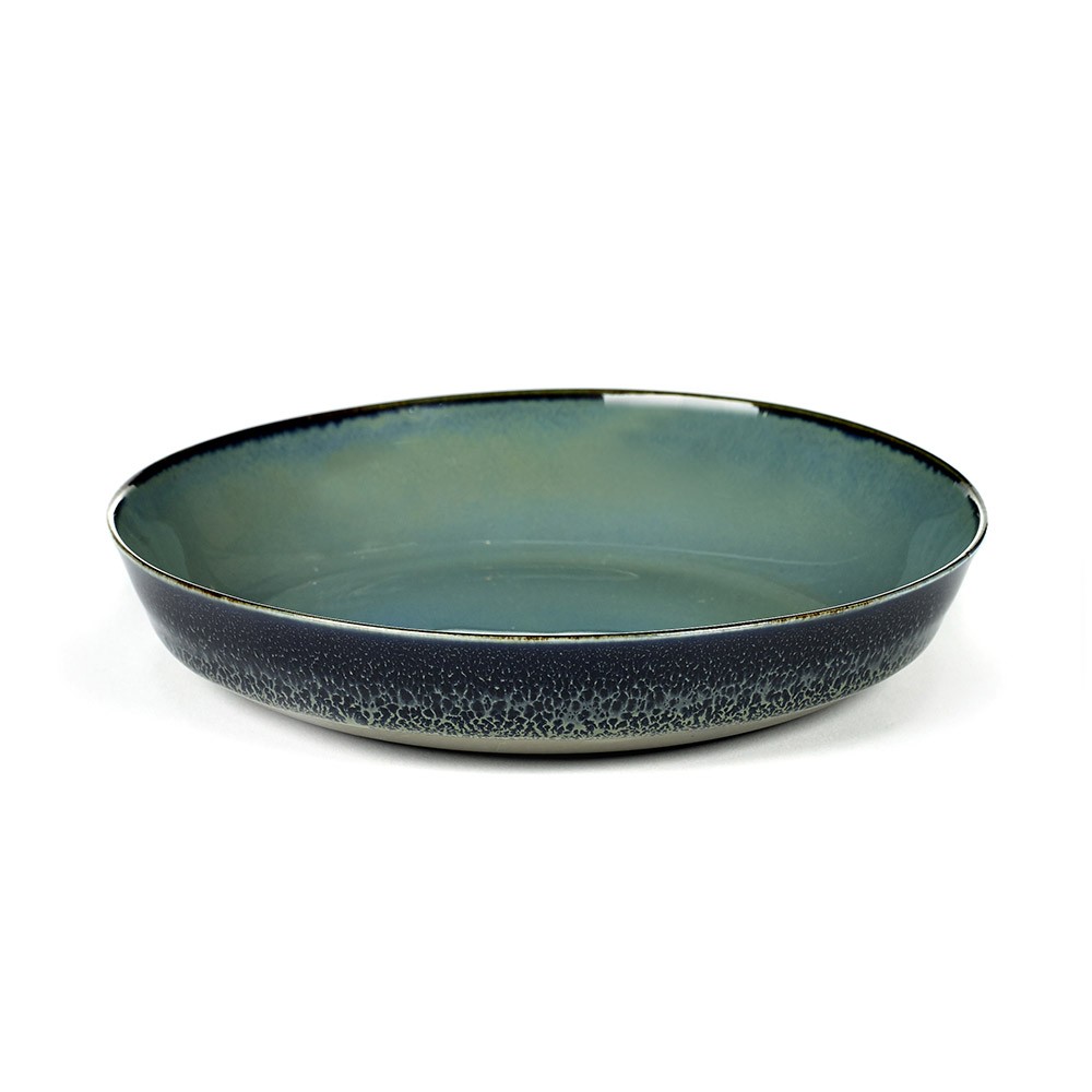 Diep bord S Terres de Rêves gerookt blauw & donkerblauw Ø17 cm Serax