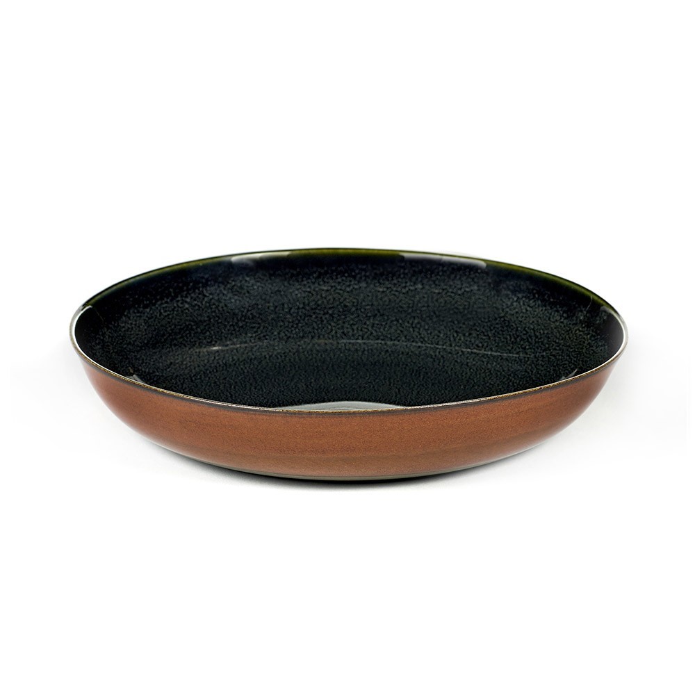 Assiette creuse S Terres de Rêves bleu foncé & rouille Ø17 cm Serax