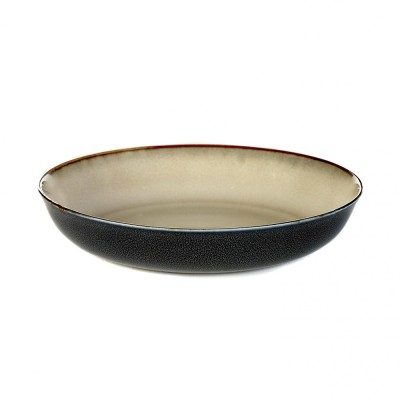 Plato hondo S Terres de Rêves gris y azul oscuro Ø17 cm Serax