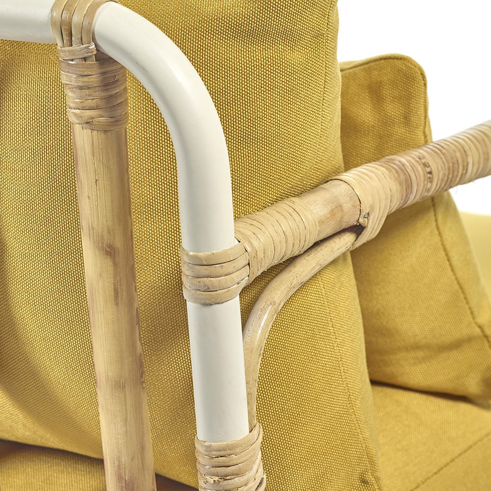 Lounge chair Capizzi white frame & yellow cushion Serax
