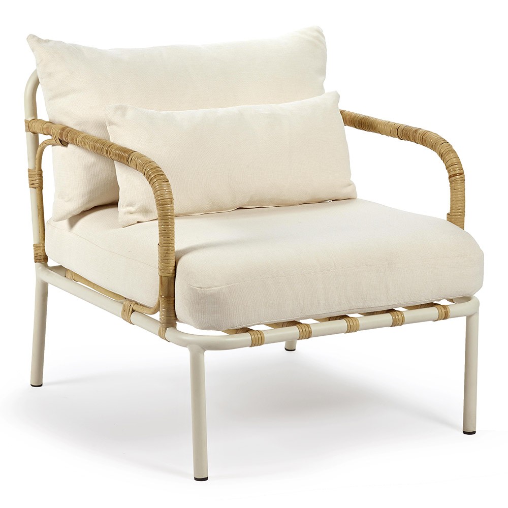 Lounge chair Capizzi white frame & white cushion Serax