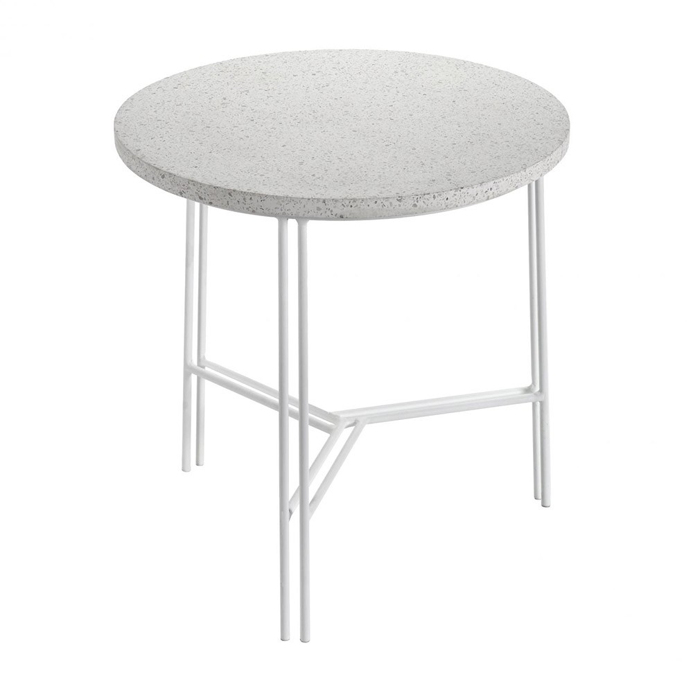 Side table white & terrazzo Ø40 cm Serax