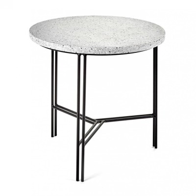 Schwarz & Grau Terrazzo Beistelltisch Ø40 cm Serax
