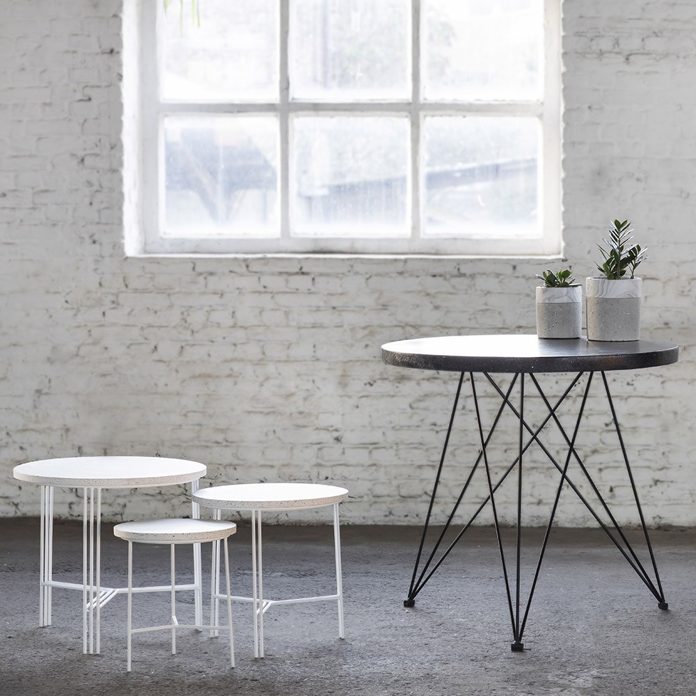 Side table white & terrazzo Ø50 cm Serax