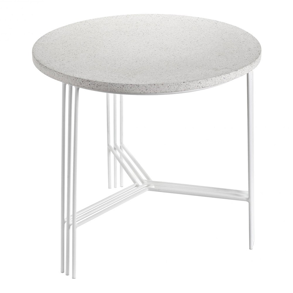 Weiß & Terrazzo Beistelltisch Ø50 cm Serax