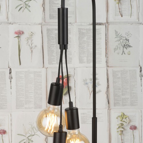 Oslo floor lamp iron & ciment 3 bulbs black It's About RoMi
