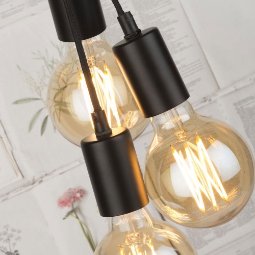 Lampadaire Oslo fer & ciment 3 ampoules noir It's About RoMi