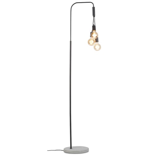 Lampadaire Oslo fer & ciment 3 ampoules noir It's About RoMi