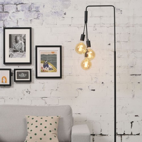 Lampadaire Oslo fer & ciment 3 ampoules noir It's About RoMi