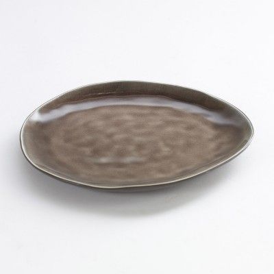 Assiette Pure ovale M brun Serax Serax